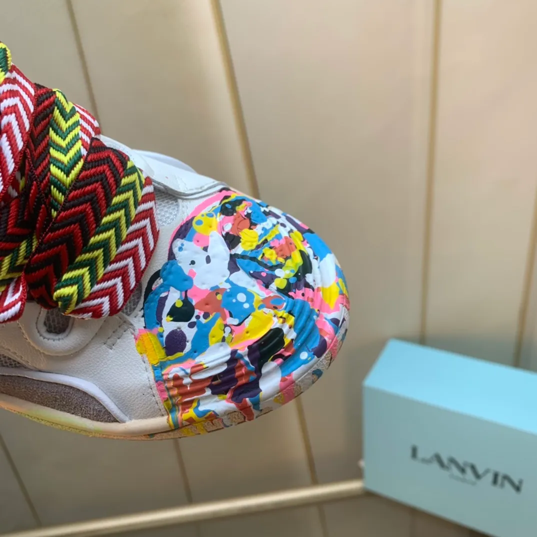 💰600. Lanvin LANVIN. 22 colors: nubuck fabric, breathable mesh, cowhide feet! Same style for men and women: sizes 35-46! High and low versions!